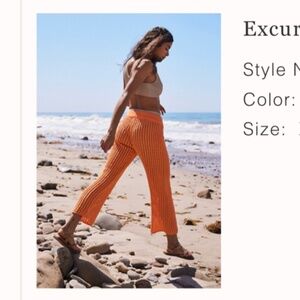 Free People Excursion Fauxchet Sweater Pants- orange